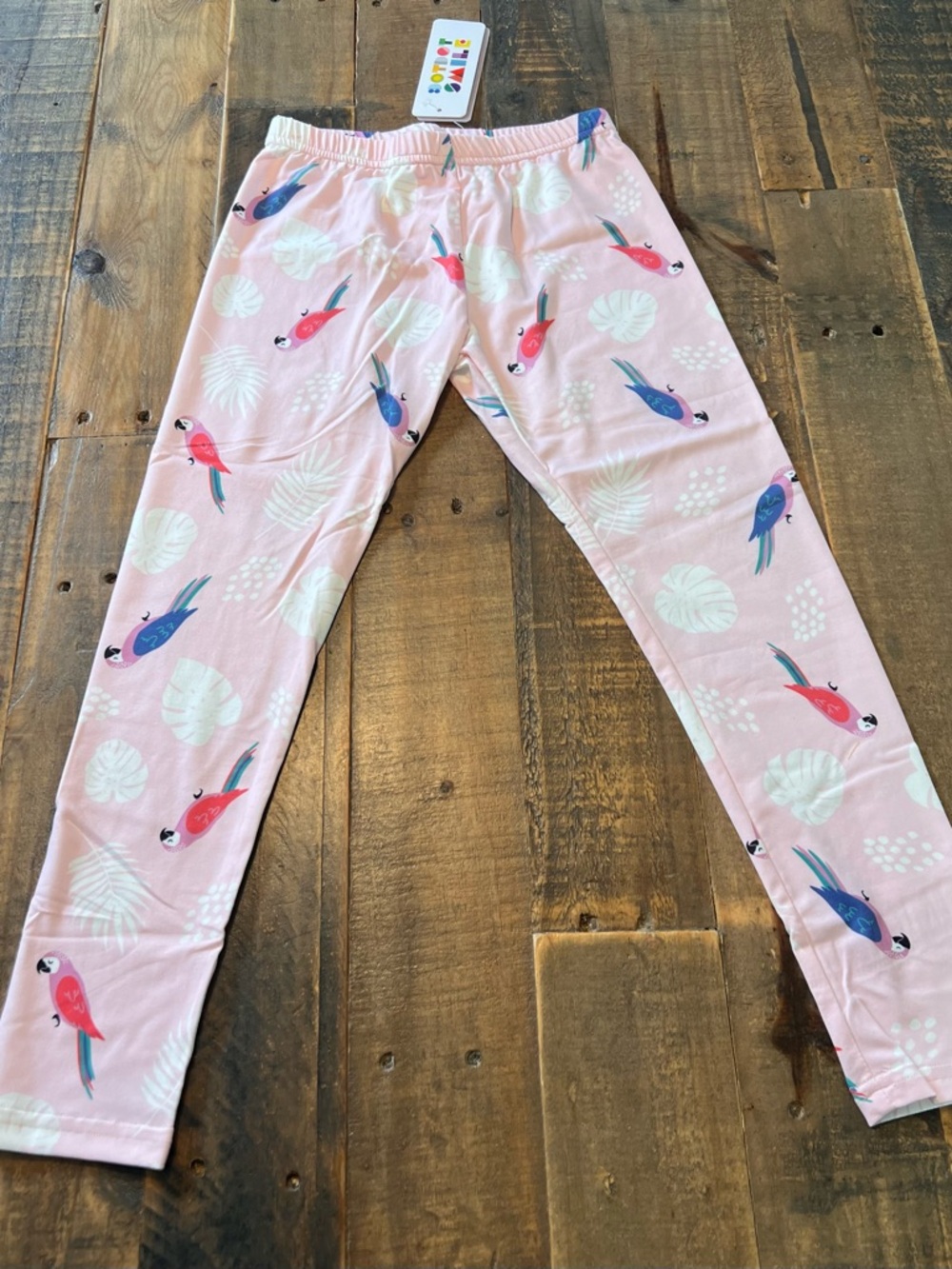 Dot Dot Smile size 7 girls pink bird leggings new
